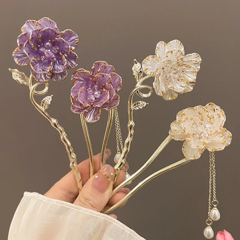 New Classic Hair Stick Chinese Style Flower Hairpin Handmade Hairpins Women Chinese Hanfu Jewelry Accessories Hair Ornaments
New Classic Hair Stick Chinese Style Flower Hairpin Handmade Hairpins Women Chinese Hanfu Jewelry Accessories Hair Ornaments