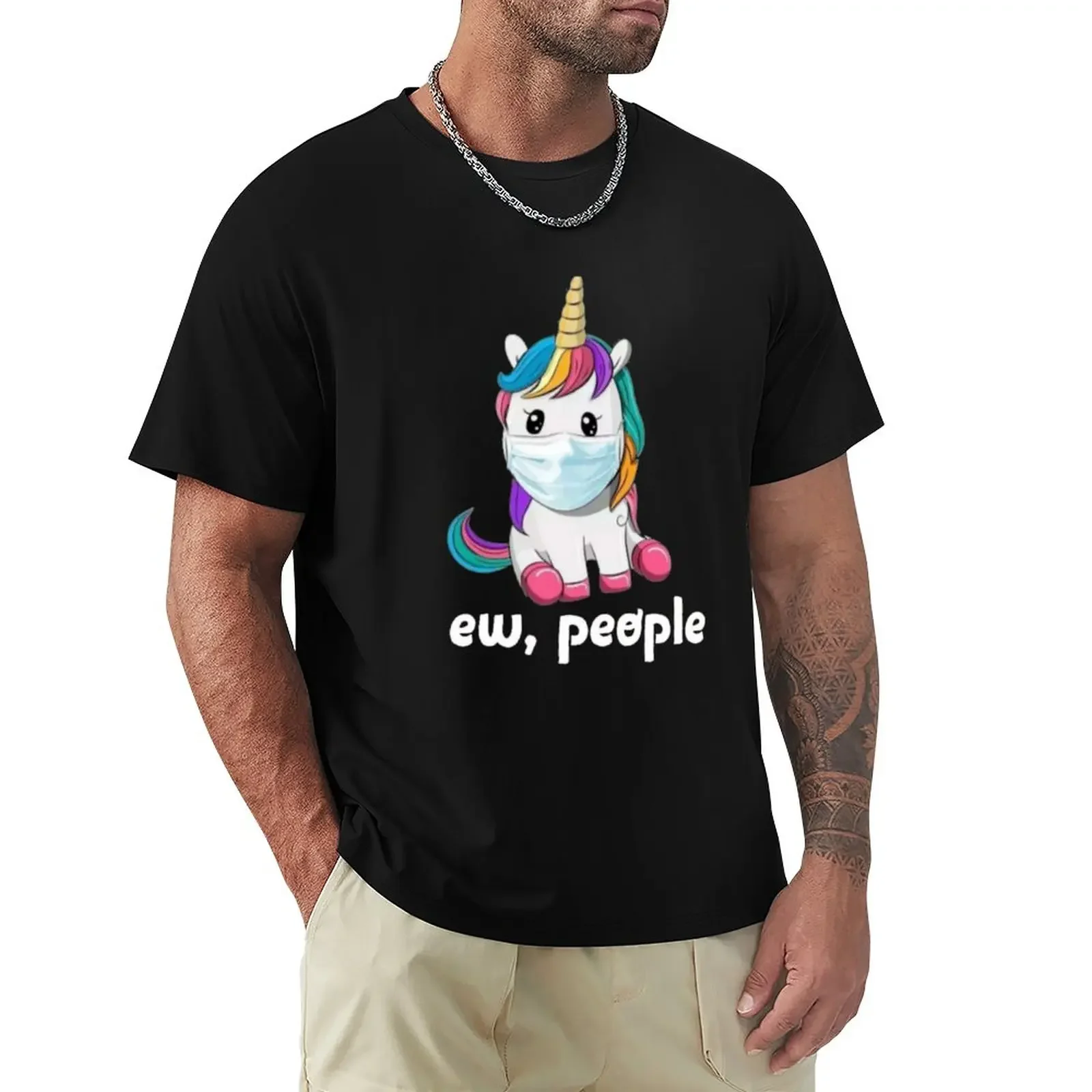 

Funny Ew People Unicorn T-Shirt new edition boys animal print customizeds Men's cotton t-shirt