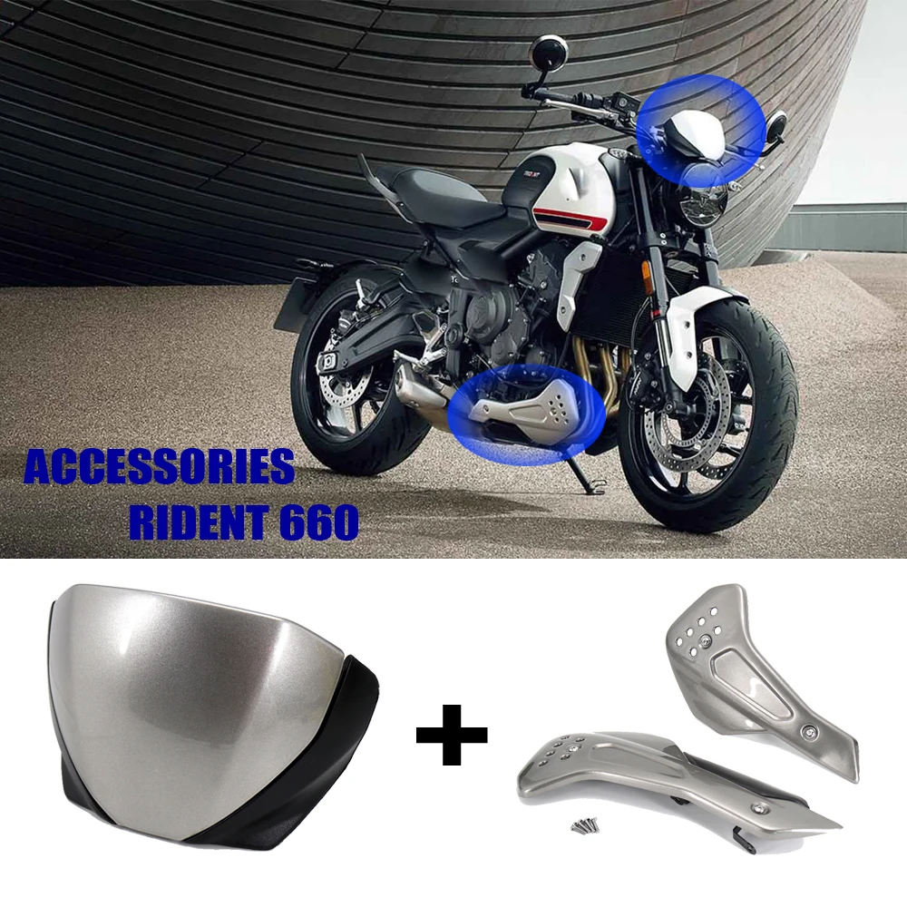 

Motorcycle Accessories Windshield Windscreen Deflector Side Engine Belly Protection Plates Lower Fairing 2021 For Trident 660