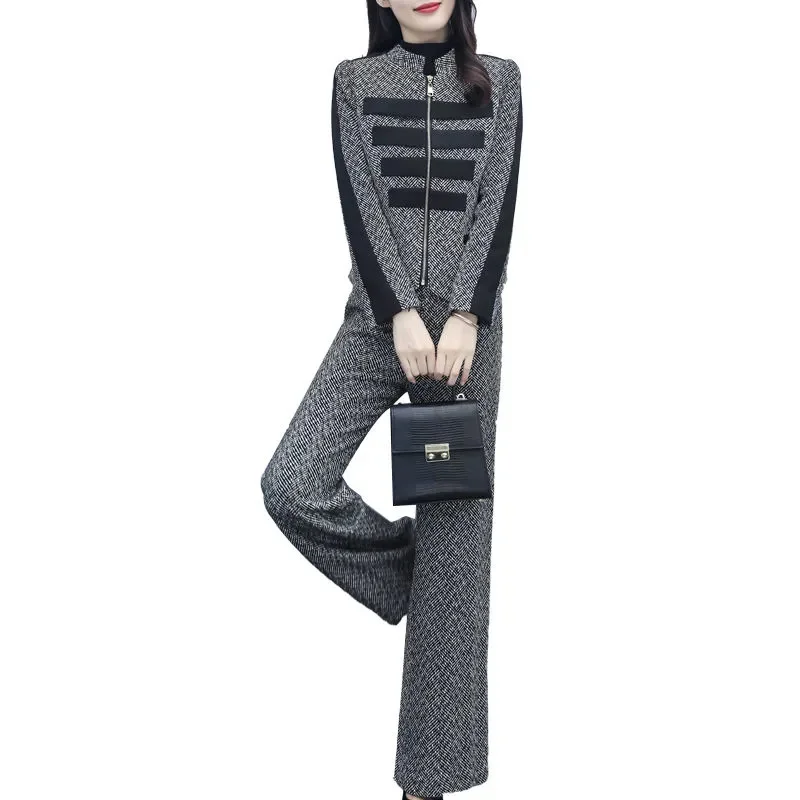 2024 Spring Autumn New Fashion Woolen Jacket + Trousers 2-Piece Set Women's Suit Short Coat Wide-Leg Pants Two-Piece Suit Female
2024 Spring Autumn New Fashion Woolen Jacket + Trousers 2-Piece Set Women's Suit Short Coat Wide-Leg Pants Two-Piece Suit Female
