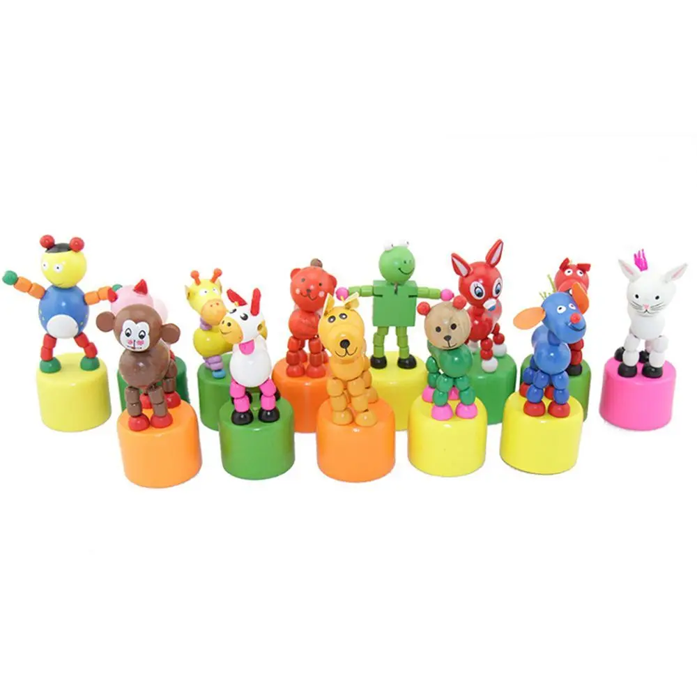 

Small Educational Manufacturers Baby Spring Animal Teaching Arrows Swing Wooden Toys Swing Animals Toys Puppets