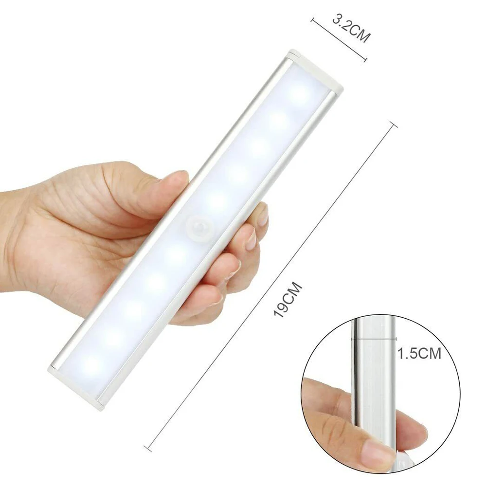 10 LED Wireless Battery/USB Powered PIR Motion Sensor Closet Night Light Indoor Lighting Electrical Equipment Supplies Sensors
10 LED Wireless Battery/USB Powered PIR Motion Sensor Closet Night Light Indoor Lighting Electrical Equipment Supplies Sensors