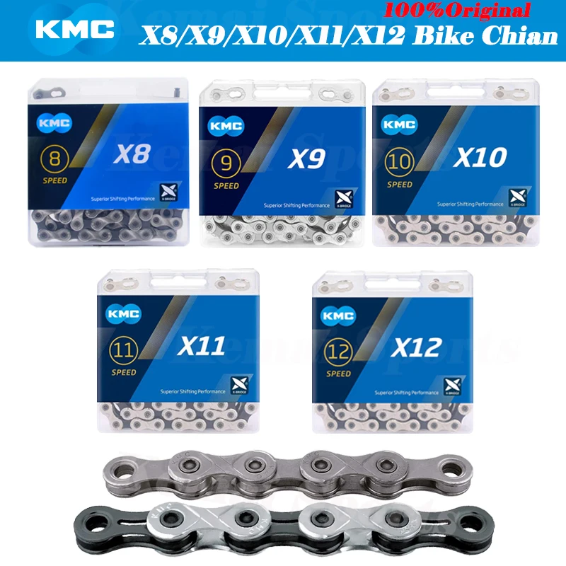 

Велосипедная цепь KMC X8, X9, X10, X11, X12, скорость 8s, 9s, 10s, 11s, 12s, для горных велосипедов/цепь для дорожного велосипеда 8 в, 9 В, 10 в, 11 в, 12 В, скорость с быстрым соединением для Shimano SRAM