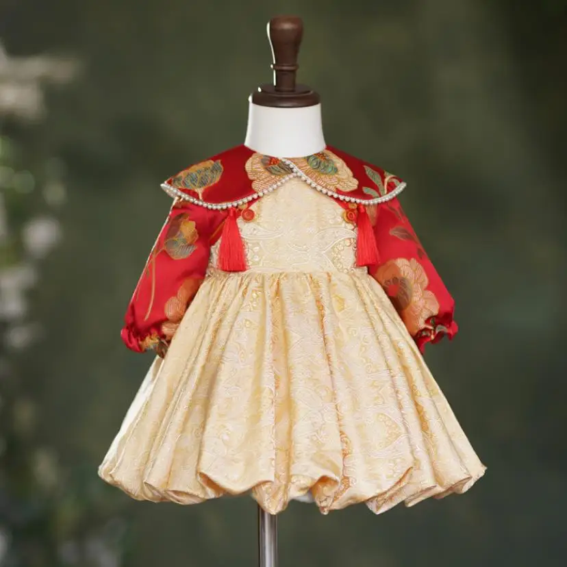 Autumn Winter Children's Princess Evening Gown Kids Catwalk Birthday Party Baptism Dress Girls' Christmas New Year Clothes A2218
Autumn Winter Children's Princess Evening Gown Kids Catwalk Birthday Party Baptism Dress Girls' Christmas New Year Clothes A2218