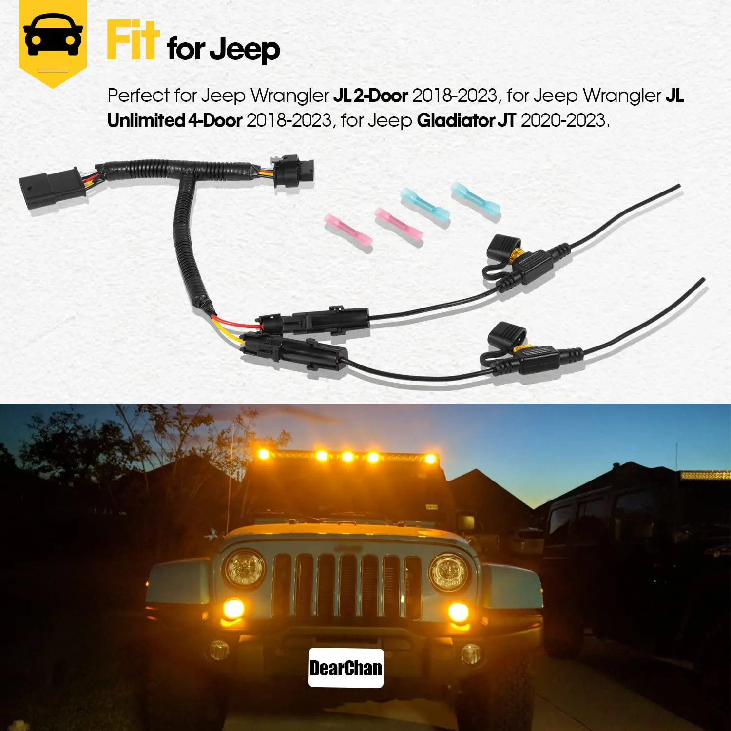 TM 97109-0925 Running Light DRL Adapter Wiring Harness, Compatible with 18-23 Jeep Wrangler JL & Gladiator JT
TM 97109-0925 Running Light DRL Adapter Wiring Harness, Compatible with 18-23 Jeep Wrangler JL & Gladiator JT