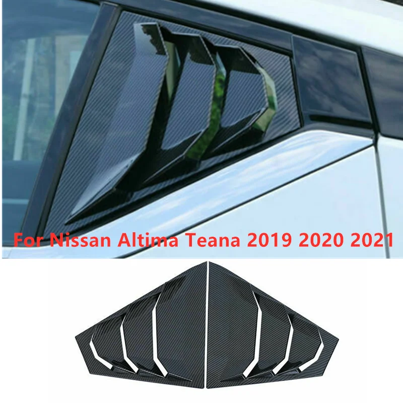 

New Carbon Fiber Car Rear Side Vent Window Scoop Louver Cover Trim For Nissan Altima Teana 2019 2020 2021