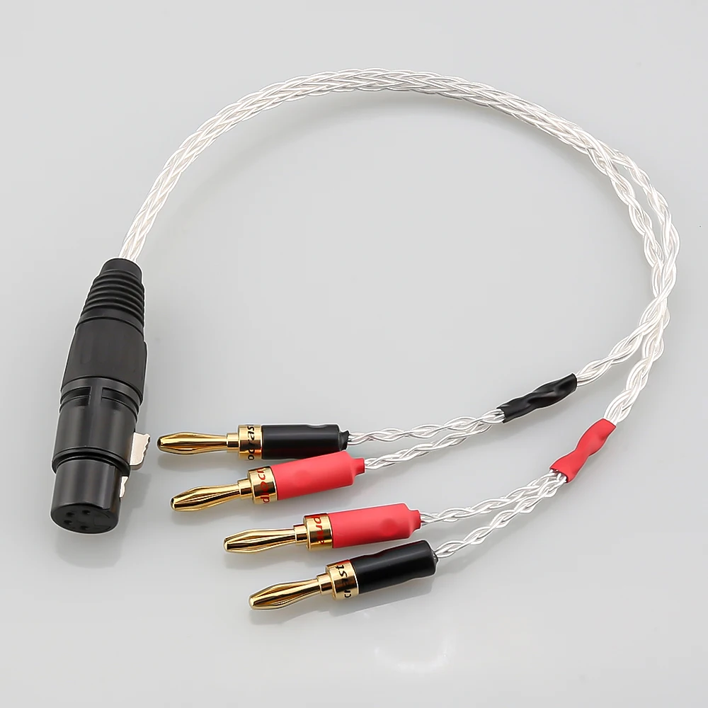 Audiocrast OCC Silver Plated XLR Female 4pin to Deluxe 4mm Banana Plug Audio Cable Speaker Amplifier
Audiocrast OCC Silver Plated XLR Female 4pin to Deluxe 4mm Banana Plug Audio Cable Speaker Amplifier