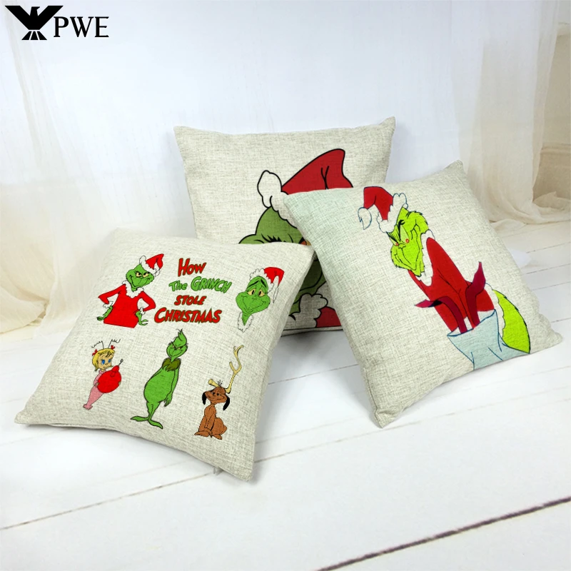 Funny Cartoon Christmas Pattern Cushion Cover Holiday Supplies Cojines Decorativos Para Sof Cartoon Room Car Decoration Pillows
Funny Cartoon Christmas Pattern Cushion Cover Holiday Supplies Cojines Decorativos Para Sof Cartoon Room Car Decoration Pillows