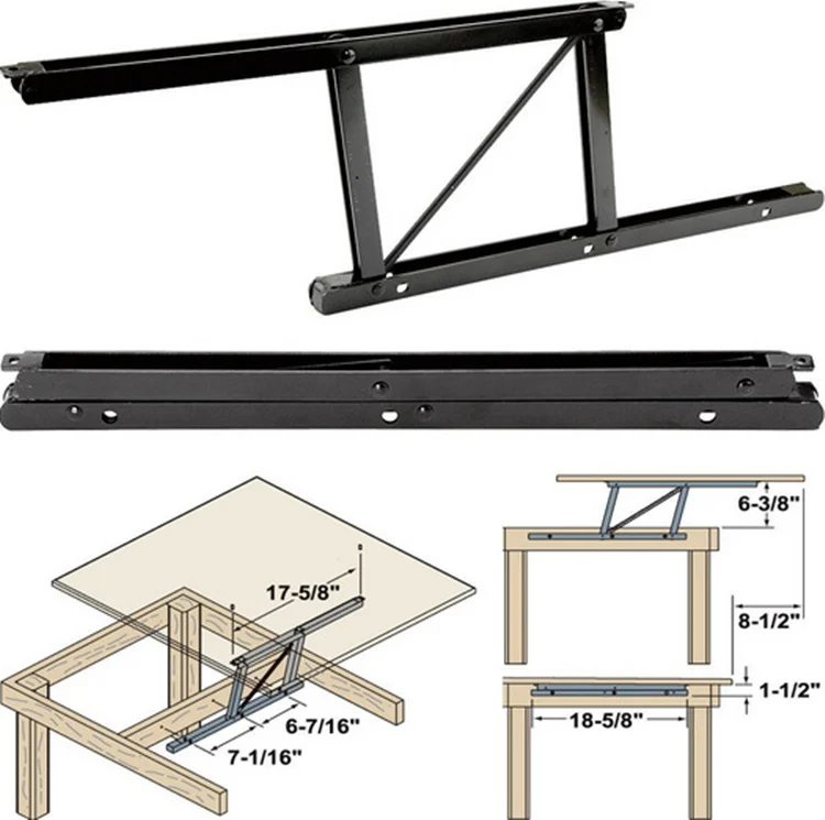 

Folding Spring Tea Table Hinge Furniture Bracket Lifting Roof Mechanism Hardware Standing Desk Frame Lifting Shelf