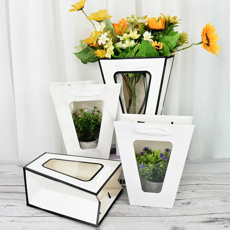 Trapezoidal Flowers Handbag Gift Bag Transparent Clear Window Party Wedding Birthday Gift Flower Packaging Florist Tote Bags
Trapezoidal Flowers Handbag Gift Bag Transparent Clear Window Party Wedding Birthday Gift Flower Packaging Florist Tote Bags