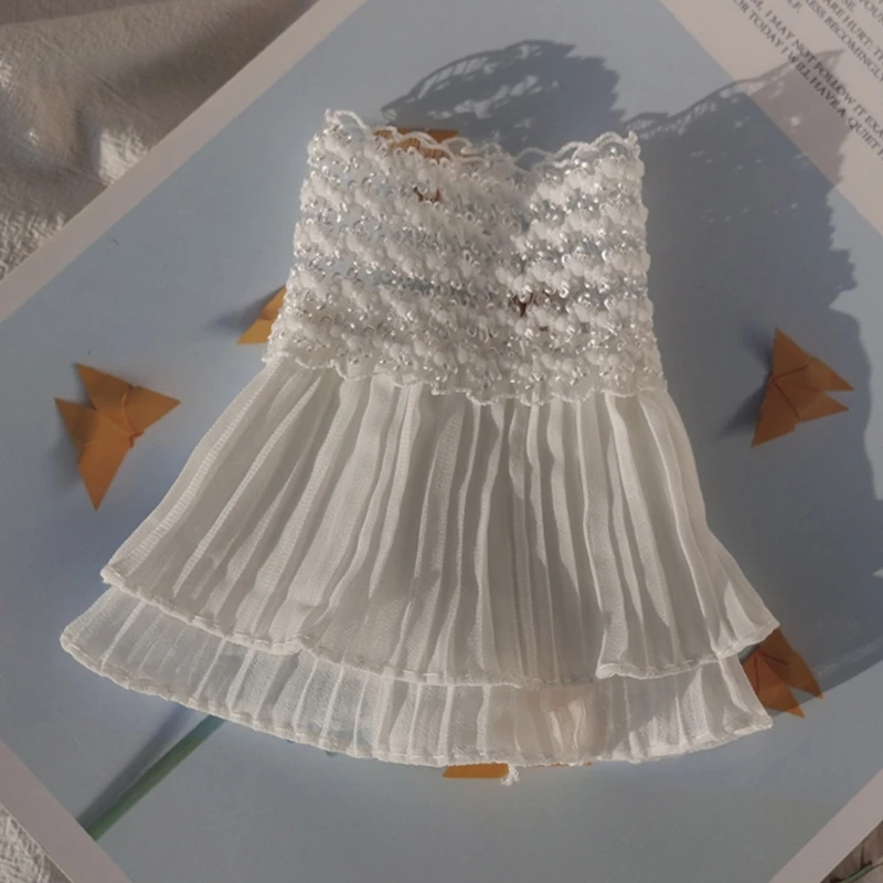 New Detachable Shirt Pleated Flared Sleeve False Cuffs White Color Pleated Wristband Decorative Women Clothing Accessories
New Detachable Shirt Pleated Flared Sleeve False Cuffs White Color Pleated Wristband Decorative Women Clothing Accessories