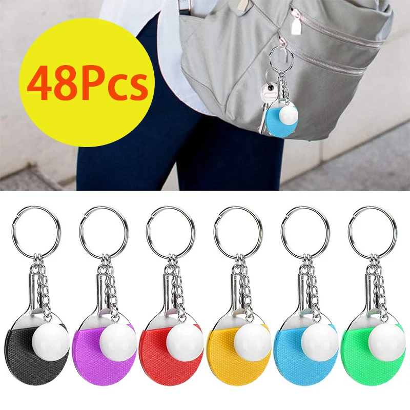 48 шт., брелок для ключей, кольцо для пинг-понга, детский подвесной брелок для ключей с мячом для теннисных сумок, для любителей понга, для любителей сумок, подвесные кольца
48 шт., брелок для ключей, кольцо для пинг-понга, детский подвесной брелок для ключей с мячом для теннисных сумок, для любителей понга, для любителей сумок, подвесные кольца