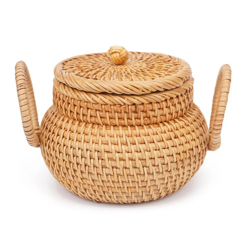 Маленькая корзина из ротанга с крышкой, корзина из ротанга, органайзер с ручкой для полки, стола, офиса, 1 шт.
Маленькая корзина из ротанга с крышкой, корзина из ротанга, органайзер с ручкой для полки, стола, офиса, 1 шт.