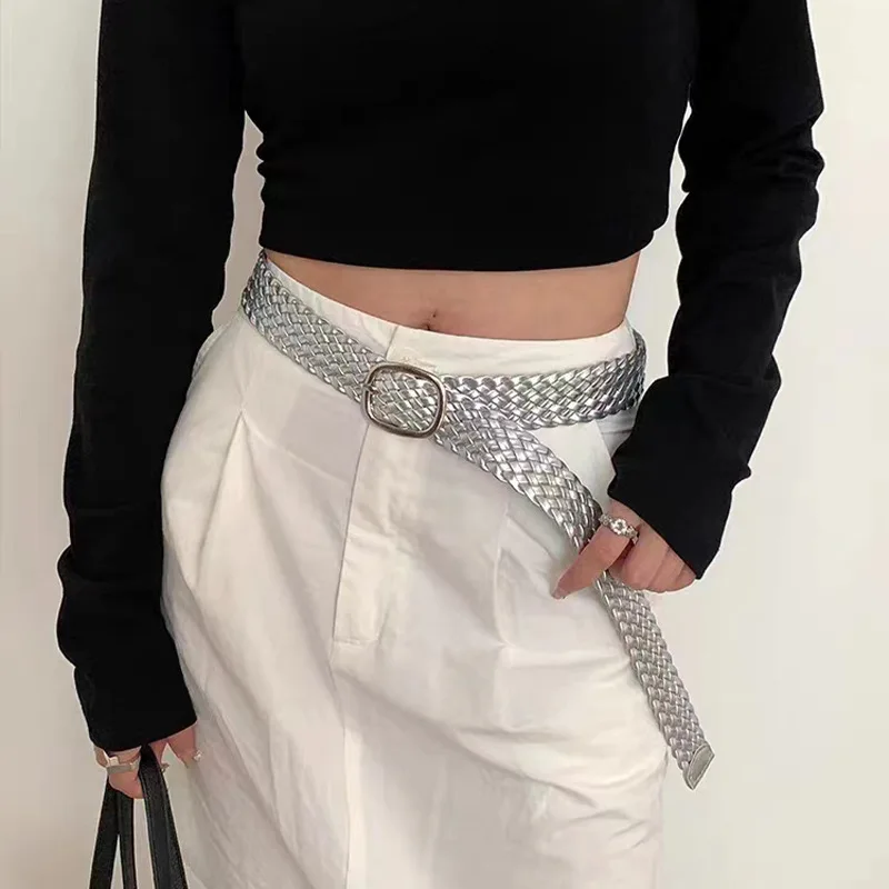 Leisure elastic woven women's belt with a niche design sense, ins needle buckle belt, Y2K millennium spicy girl accessory belt
Leisure elastic woven women's belt with a niche design sense, ins needle buckle belt, Y2K millennium spicy girl accessory belt