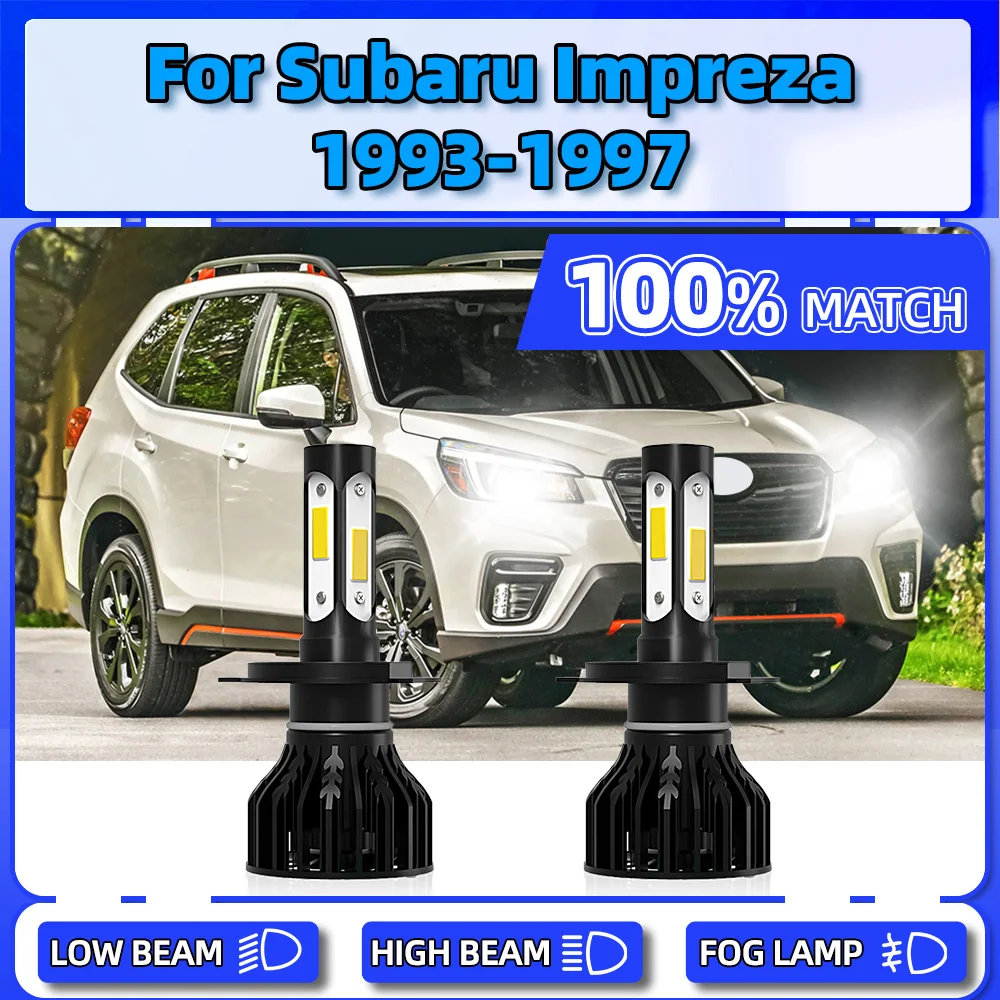 

2Pcs H4 LED Headlight 20000LM Turbo Car Lights 120W High Low Beam Auto Lamps 6000K For Subaru Impreza 1993 1994 1995 1996 1997