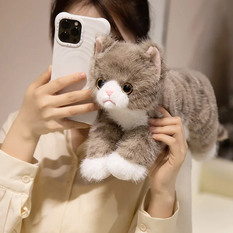 Realistic Cat Plush Toy Lifelike Soft Stuffed Kitten with Fur , Cute Gift for Pet Lovers, Home Decor, Valentine Birthday Realistic Cat Plush Toy Lifelike Soft Stuffed Kitten with Fur , Cute Gift for Pet Lovers, Home Decor, Valentine Birthday
