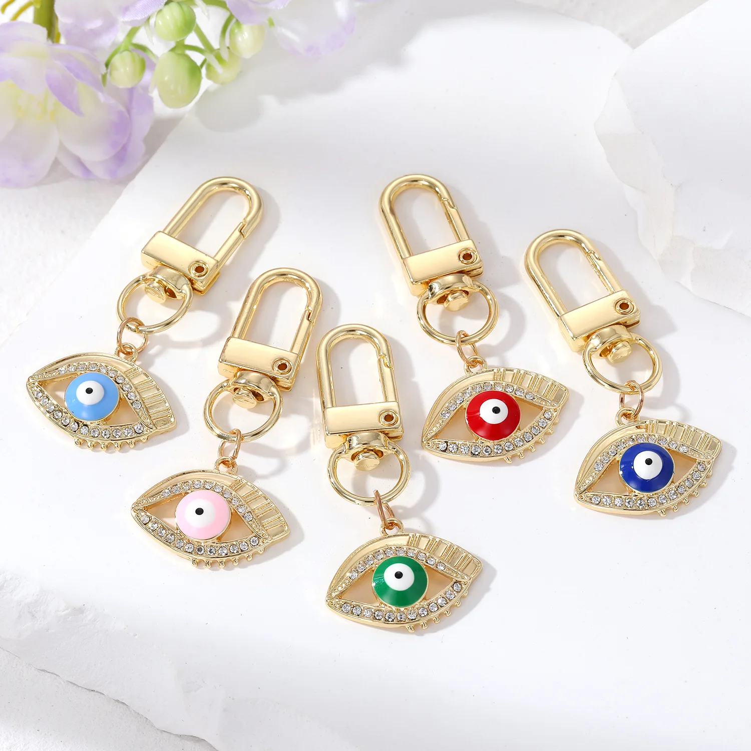 20pcs Crystal Hollow Evil Eye Eyelash Eye Keychain Keyring Lucky Red Blue Eye Pendant Key Ring Bag Car Accessories Jewelry
20pcs Crystal Hollow Evil Eye Eyelash Eye Keychain Keyring Lucky Red Blue Eye Pendant Key Ring Bag Car Accessories Jewelry