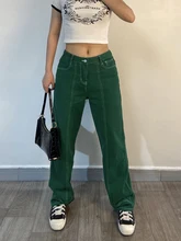 Green High Waist Women's Jeans Y2k Baggy Pants Wide Leg Denim Trousers Leisure Vintage Fashion Straight Mom Boyfriend Streetwear 
Green High Waist Women's Jeans Y2k Baggy Pants Wide Leg Denim Trousers Leisure Vintage Fashion Straight Mom Boyfriend Streetwear