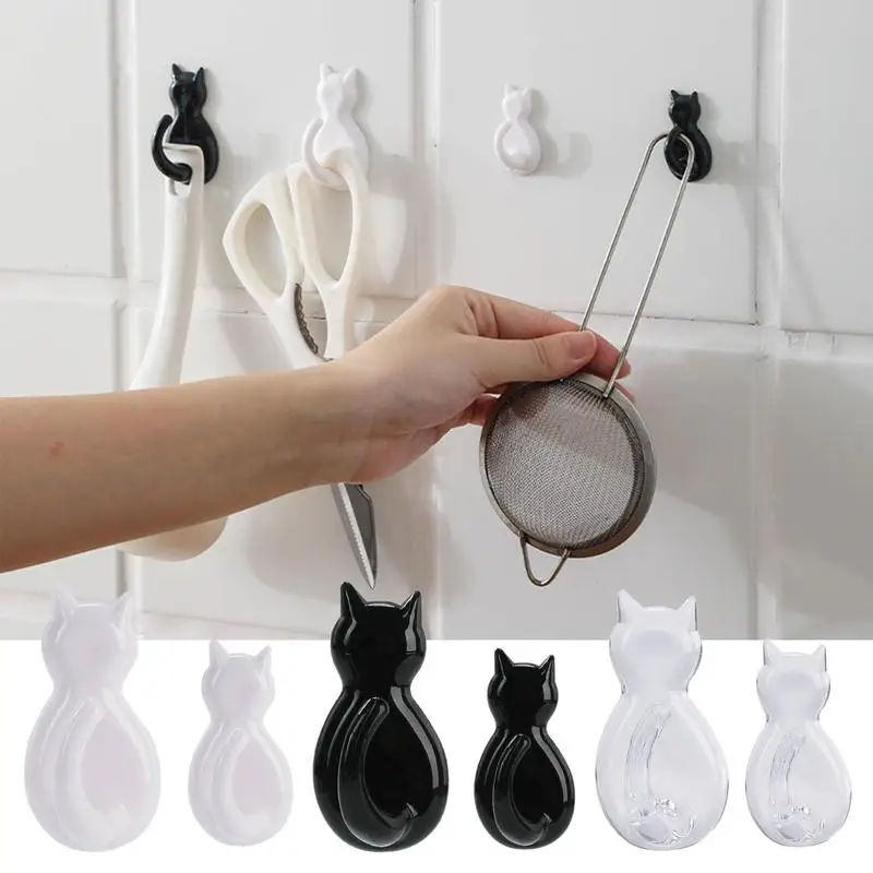 2pcs Cartoon Cat Shape Wall Hooks Animal Adhesive Wall Hooks Solid Color Wall Hangers Decorative Hooks Kitchen Accessories
2pcs Cartoon Cat Shape Wall Hooks Animal Adhesive Wall Hooks Solid Color Wall Hangers Decorative Hooks Kitchen Accessories