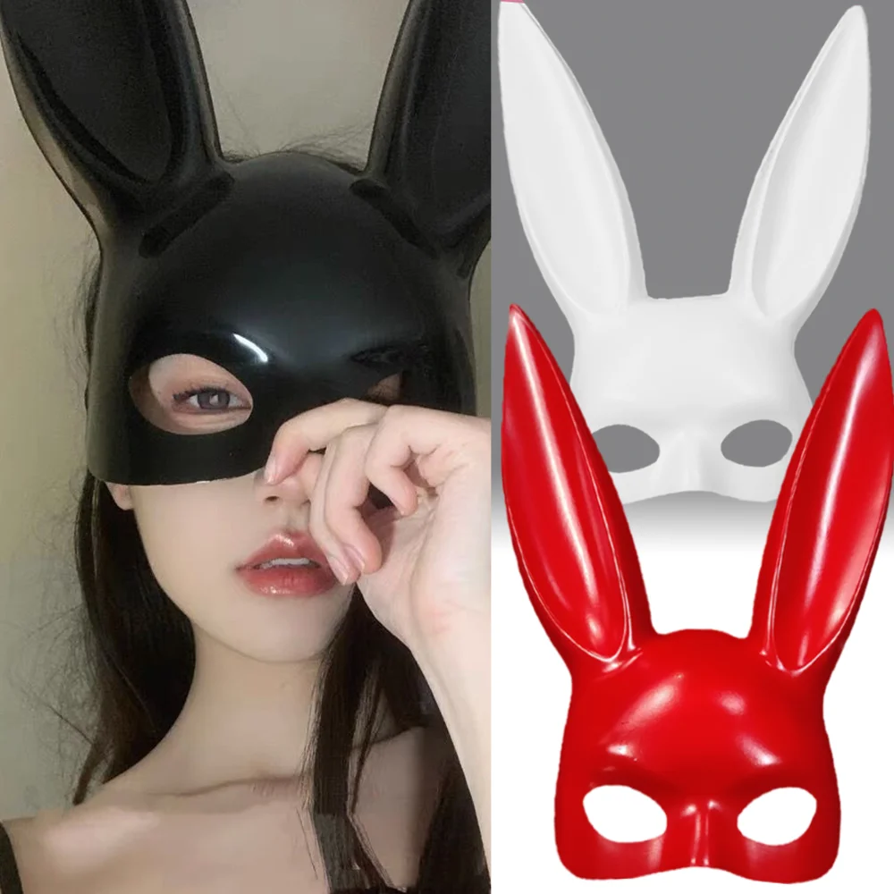 

Halloween Bunny Girl Mask Sexy Rabbit Ear Headgear Headpiece Cosplay Masquerade Costume Adult Easter Ball Party Costume Props