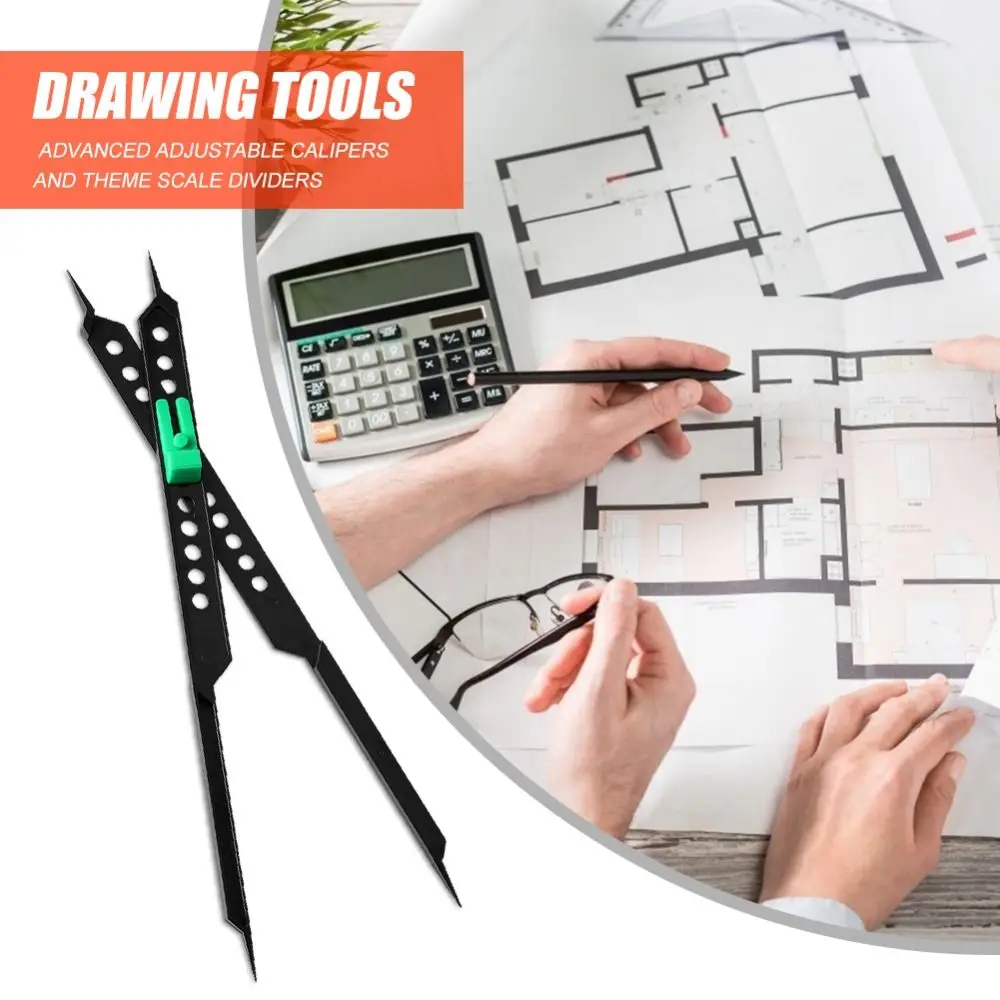 

Plastic Premium Caliper For Artists Architect Adjustable Pencil Compass Scale Divider Ruler Proportional Divider