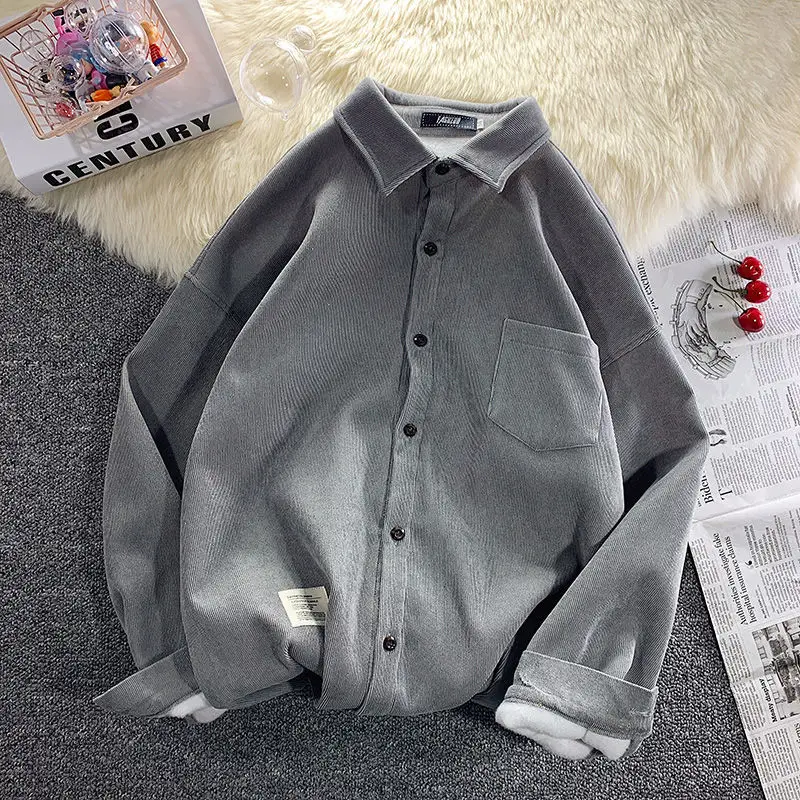 Casual Blouse Fashion Corduroy Male Cardigan Fleece Thicken Mens Autumn Winter Shirts Loose Warm Long Sleeve
Casual Blouse Fashion Corduroy Male Cardigan Fleece Thicken Mens Autumn Winter Shirts Loose Warm Long Sleeve
