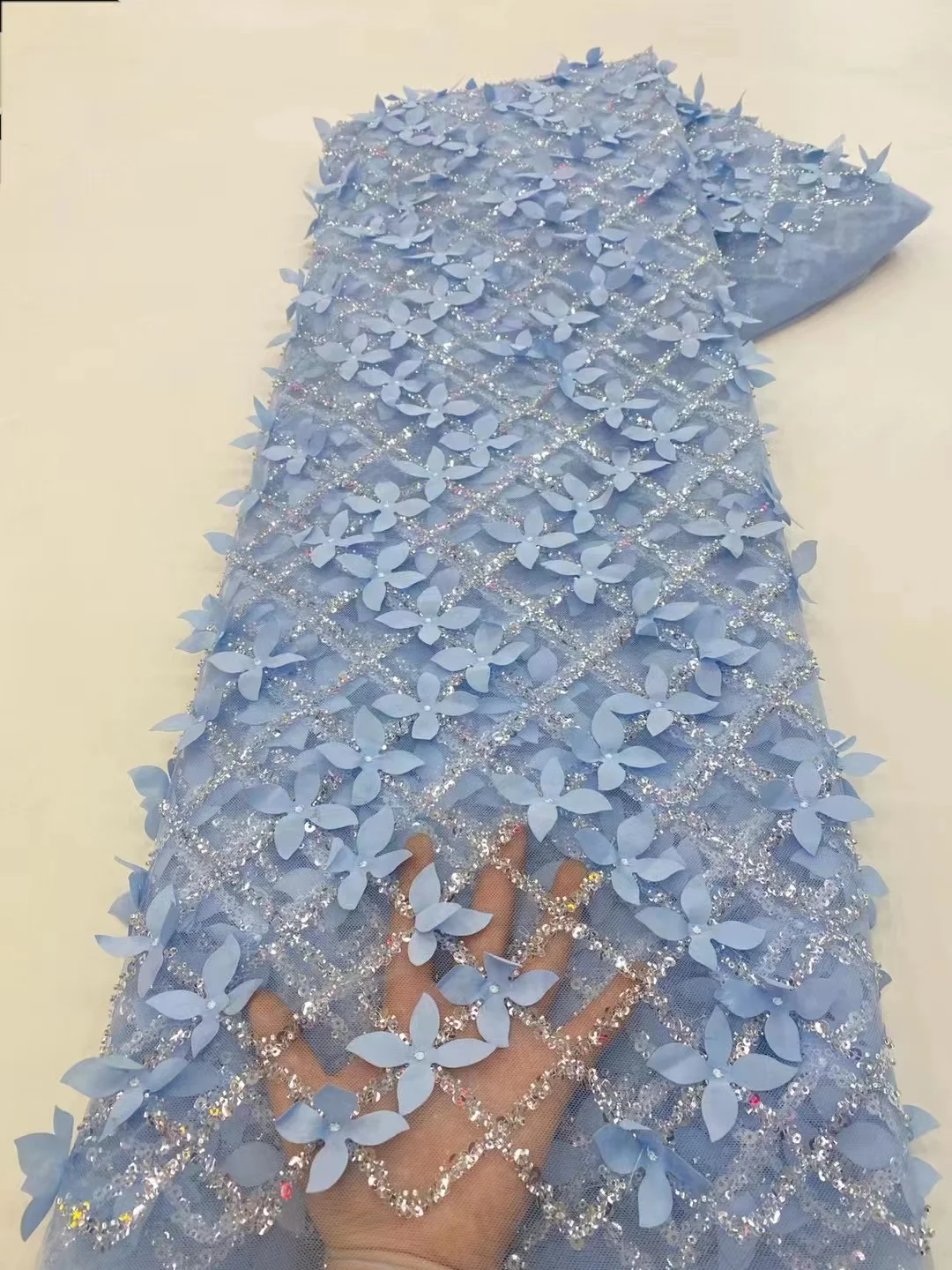 African Beaded Groom Lace Fabric High Quality French Mesh Lace Fabric Sequins Nigerian Lace Fabrics Wedding Dress Sew PL448-1
African Beaded Groom Lace Fabric High Quality French Mesh Lace Fabric Sequins Nigerian Lace Fabrics Wedding Dress Sew PL448-1