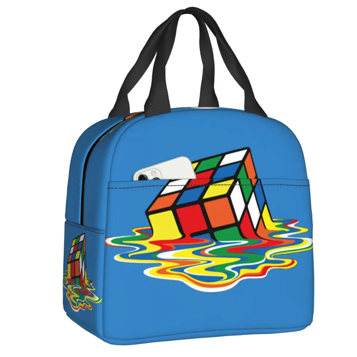 Melted Rubix Cube Rubiks Insulated Lunch Bag for Women Men Portable Geometric Math Magic Hot Cold Lunch Box Kids School Children
Melted Rubix Cube Rubiks Insulated Lunch Bag for Women Men Portable Geometric Math Magic Hot Cold Lunch Box Kids School Children