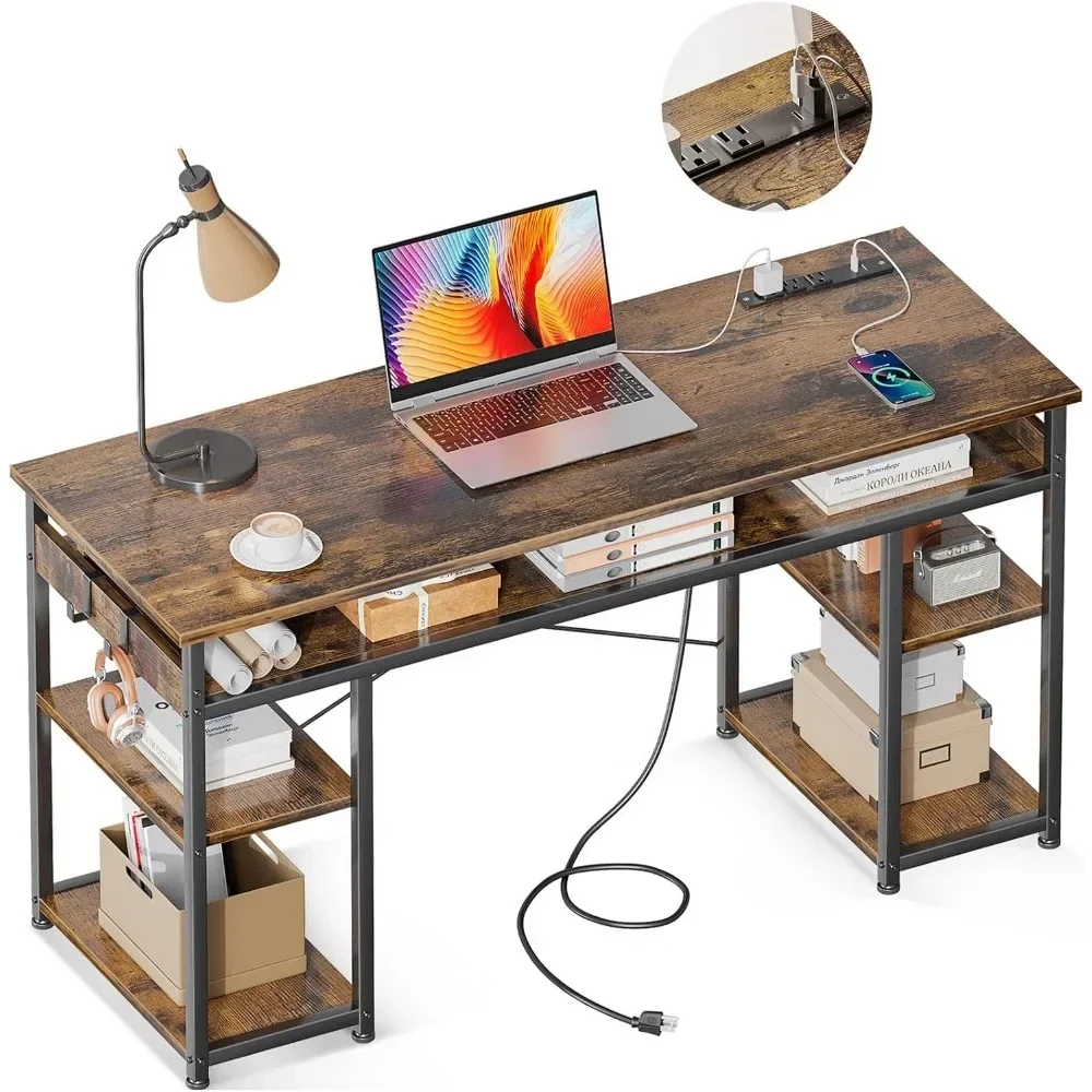 Writing Desk With Storage Shelves Headphone Hook Room Desk to Study Student Laptop PC Desks for Small Spaces Home Office Vintage
Writing Desk With Storage Shelves Headphone Hook Room Desk to Study Student Laptop PC Desks for Small Spaces Home Office Vintage
