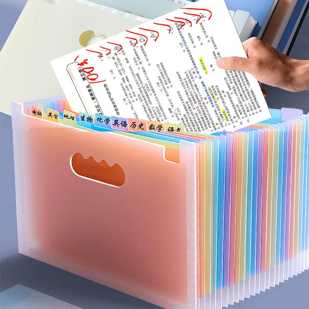 A4 Rainbow Multilayer File Folder Examination Paper Storage Sorting Classification Document Expansion Bag for School Office
A4 Rainbow Multilayer File Folder Examination Paper Storage Sorting Classification Document Expansion Bag for School Office