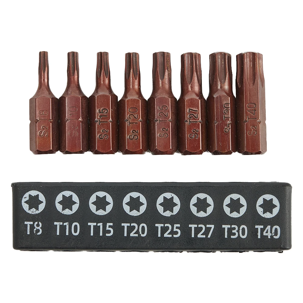 8pcs 1/4 Hex Shank Screwdriver Bits Set 25mm Cross/Hexagonal/Torx Star Screw Driver Bit With Bit Holder 6.35mm Hex Shank
8pcs 1/4 Hex Shank Screwdriver Bits Set 25mm Cross/Hexagonal/Torx Star Screw Driver Bit With Bit Holder 6.35mm Hex Shank