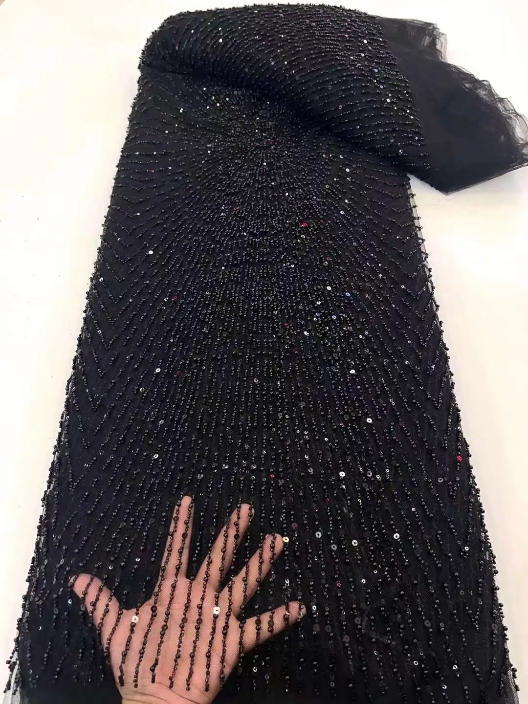 Black Nigerian Tulle Lace Fabrics Elegant Beads High Quality Luxury African Sequins French Tulle Lace For Party XC68NM
Black Nigerian Tulle Lace Fabrics Elegant Beads High Quality Luxury African Sequins French Tulle Lace For Party XC68NM