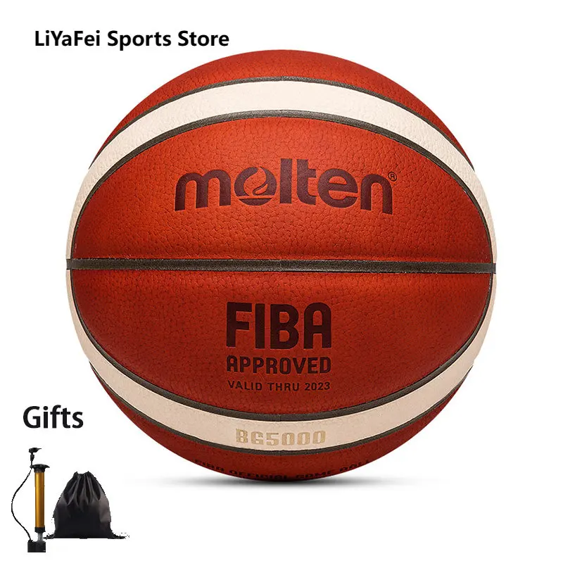 

BG5000 Molten Size 6 7 Leather Basketballs Competition Training Indoor Basketball Woman Man's Standard Balls Free Gifts