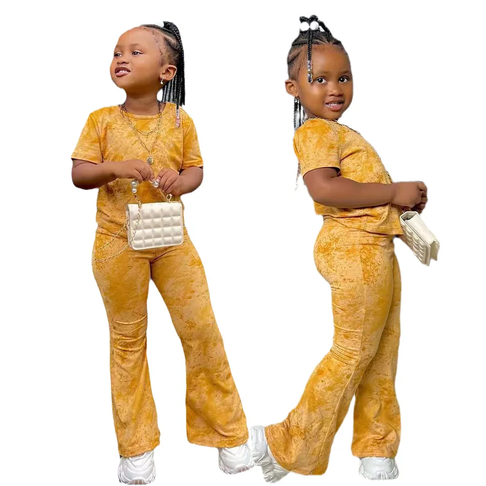 2-8Y Summer Two Pieces Outfits Set For Baby Girls Fashion Short Sleeve Tie Dye T Shirt+Flared Pants Kids Tracksuit Child Clothes
2-8Y Summer Two Pieces Outfits Set For Baby Girls Fashion Short Sleeve Tie Dye T Shirt+Flared Pants Kids Tracksuit Child Clothes