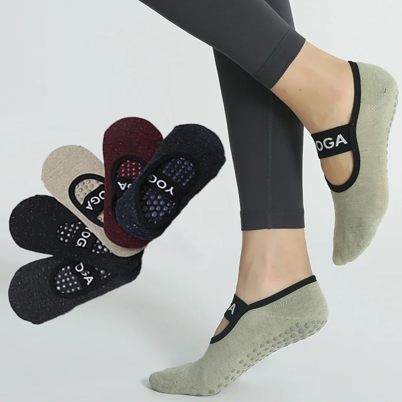 

Silicone Socks Non-slip Women Dot Cotton Yoga Grip Pilates No-Show Socks