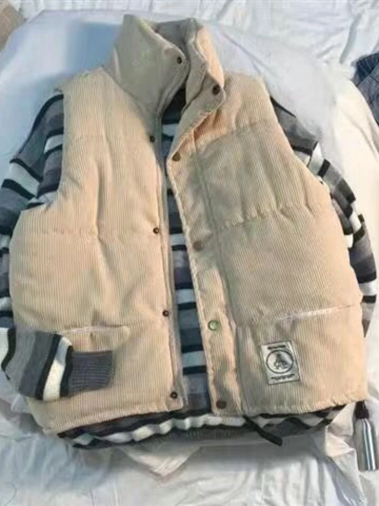 Thickened Vest Jacket Autumn Winter Casual Waistcoat Korean Version Couple Corduroy Cotton Vest Warm Sleeveless Jacket
Thickened Vest Jacket Autumn Winter Casual Waistcoat Korean Version Couple Corduroy Cotton Vest Warm Sleeveless Jacket