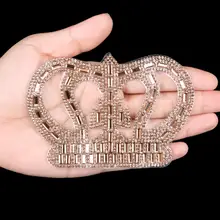 gold silver color hotfix crown patches with mix size crystal iron-on iron handmade DIY patch accessory
gold silver color hotfix crown patches with mix size crystal iron-on iron handmade DIY patch accessory
