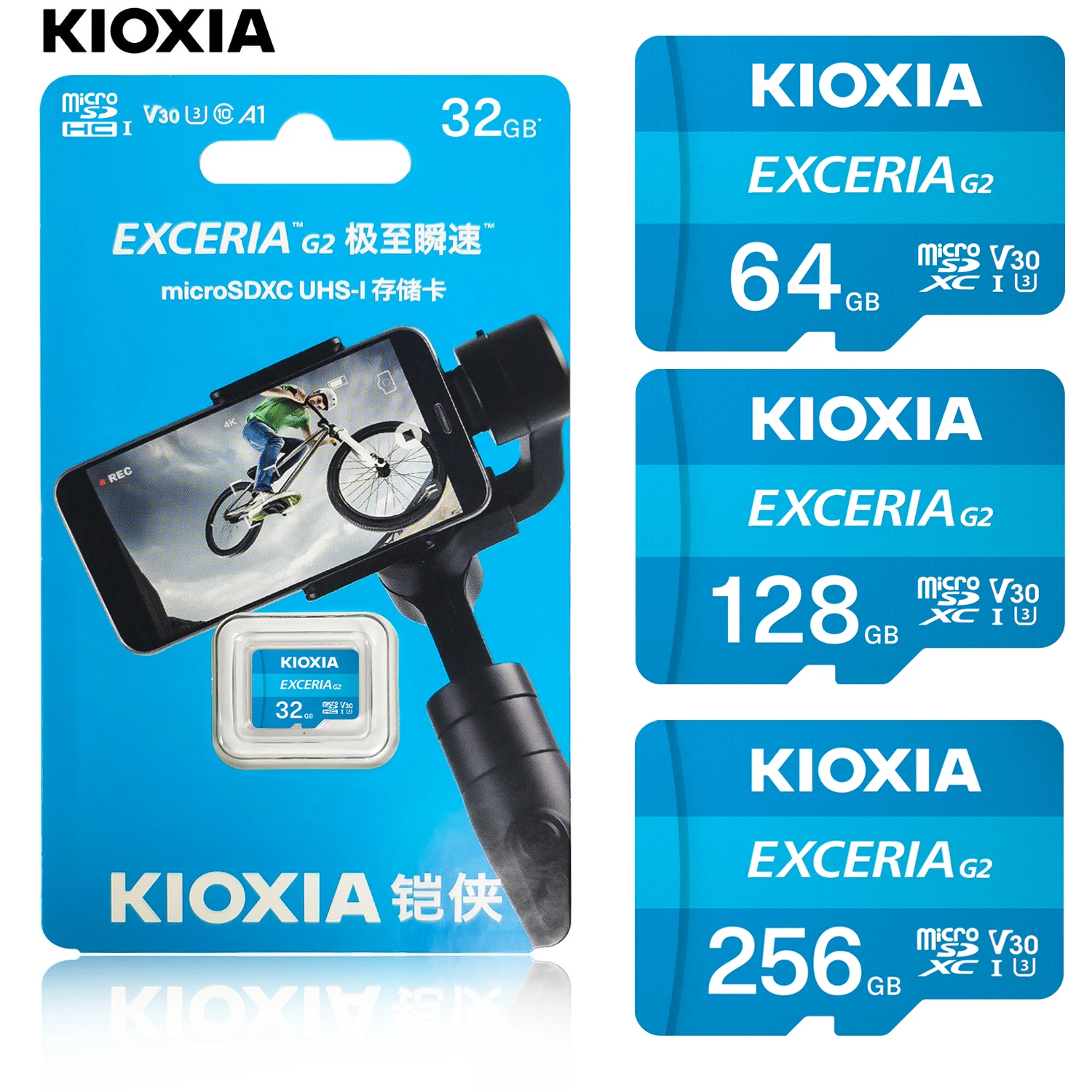 

(Formerly Toshiba)Kioxia EXCERIA G2 Micro SD Card 64GB U3 MicroSD 32GB V30 Memory Card 128GB TF Cards 256GB C10 For Phone Drone
