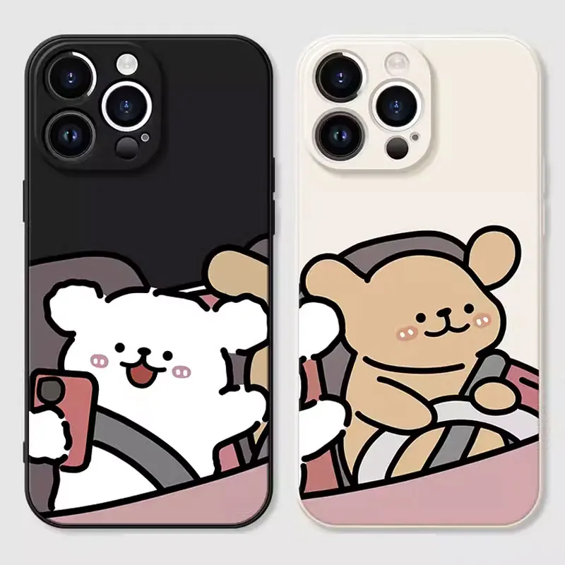 Funny Driving Dog Couple Phone Case for IPhone 16 Pro Max 13 12 11 Mini XS MAX X 8 14 15 Plus Shockproof Soft Cover Lovers Cases Funny Driving Dog Couple Phone Case for IPhone 16 Pro Max 13 12 11 Mini XS MAX X 8 14 15 Plus Shockproof Soft Cover Lovers Cases