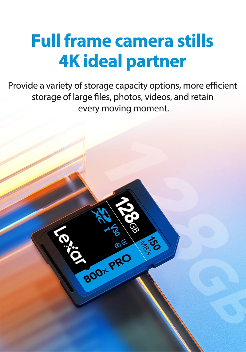 Cartão SD Lexar PRO UHS-I 800X, Série Azul: 32GB -64GB - 128GB - 256GB Cartão SD Lexar PRO UHS-I 800X, Série Azul: 32GB -64GB - 128GB - 256GB