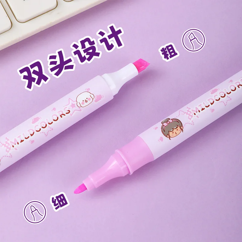 6PCS/SET Art Marker Small Taro Round Double Head Highlighter Cartoon High Appearance Level Student Colored Marker Ledger Pen
6PCS/SET Art Marker Small Taro Round Double Head Highlighter Cartoon High Appearance Level Student Colored Marker Ledger Pen