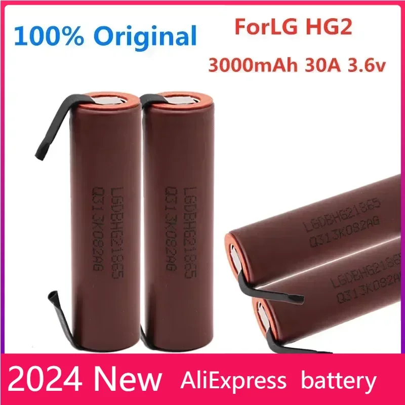 Original ForLG HG2 3000mAh battery 3.6v 18650 battery with strips soldered battery for screwdrivers 30A high current+DIY nickel
Original ForLG HG2 3000mAh battery 3.6v 18650 battery with strips soldered battery for screwdrivers 30A high current+DIY nickel