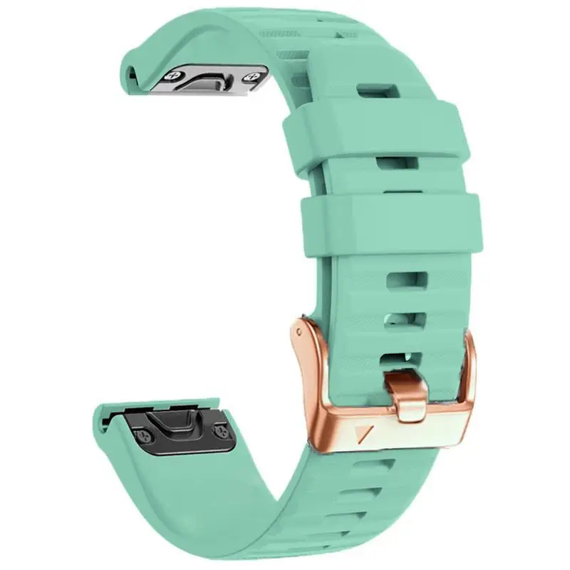 

HAODEE 20mm Silicone Rose Gold Steel Buckle Watchband for Garmin Fenix 7S 6SPro 5S 5SPlus Watch Strap Quick Release Easyfit