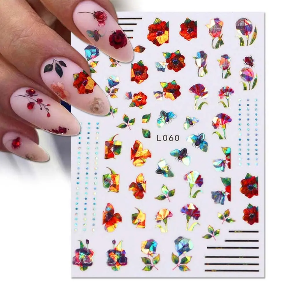 Manicure Accessories English Letters Tulips Rose Nail Decals Flowers Nail Stickers Laser Nail Stickers Nail Art Decorations
Manicure Accessories English Letters Tulips Rose Nail Decals Flowers Nail Stickers Laser Nail Stickers Nail Art Decorations
