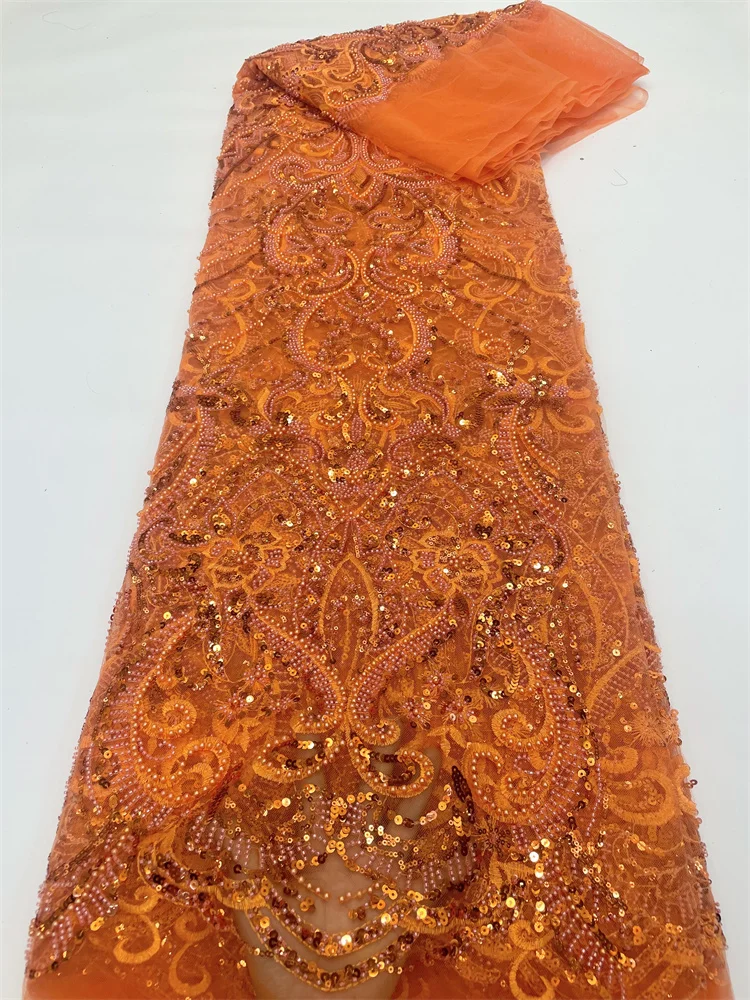 Orang High Quality Exquisite African Handmade Beaded Sequins Lace Fabric French Embroidery Lace Fabric For Nigerian Wedding
Orang High Quality Exquisite African Handmade Beaded Sequins Lace Fabric French Embroidery Lace Fabric For Nigerian Wedding