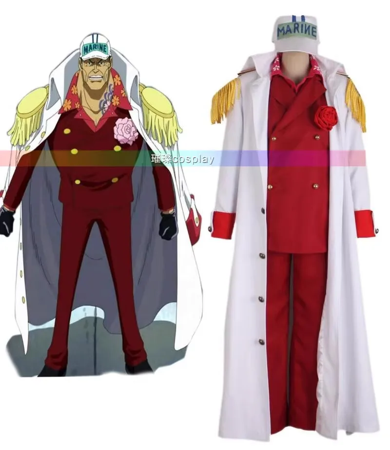 JP Anime Fleet Admiral of The Marines Sakazuki Akainu Cosplay Costume Anime Custom Made Clothing Set
JP Anime Fleet Admiral of The Marines Sakazuki Akainu Cosplay Costume Anime Custom Made Clothing Set