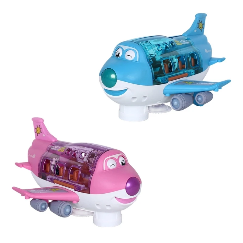 

360° Rotating Electric Plane Toy for Kids Toddler with LED Flashing Light Sound