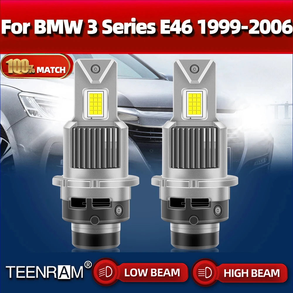 

D2S Canbus Led Headlight 60000LM 150W Xenon Car Light Bulbs 6000K 12V For BMW 3 Series E46 1999-2001 2002 2003 2004 2005 2006