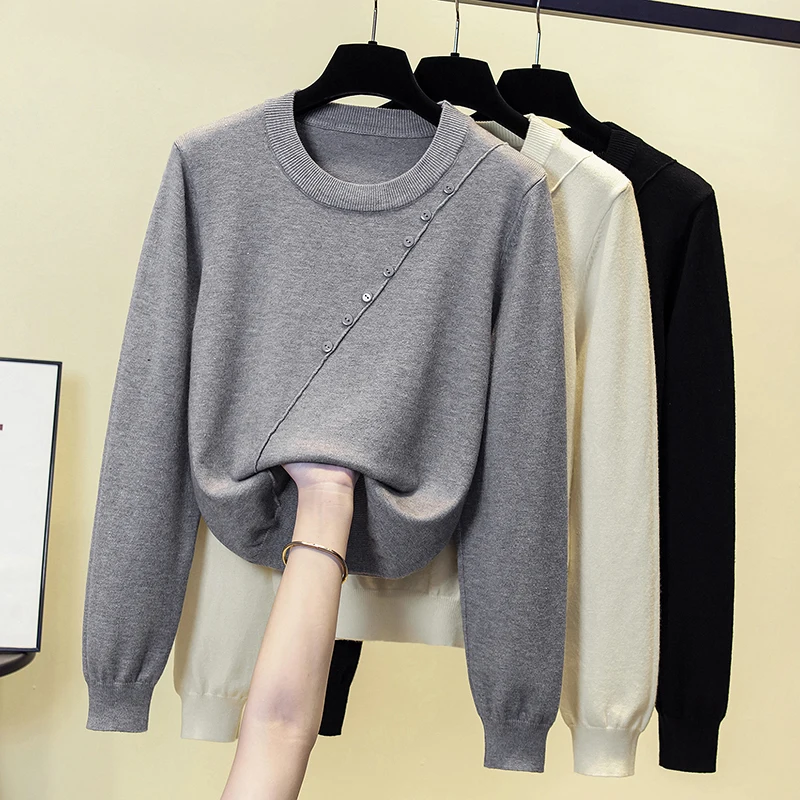 

Women Sweater O-neck Autumn Winter Basic Pullover Warm Casual Pulls Jumpers Korean Fashion Spring Knitwear Bottoming Shirt 2023