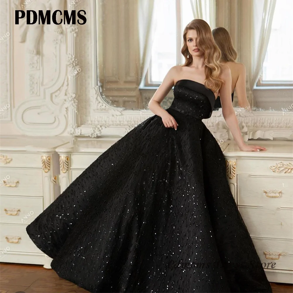 PDMCMS Simple Black A Line Matte Satin Shiny Sequined Evening Dresses Wedding Photoshoot Strapless Prom Gowns Formal Party Dress
PDMCMS Simple Black A Line Matte Satin Shiny Sequined Evening Dresses Wedding Photoshoot Strapless Prom Gowns Formal Party Dress